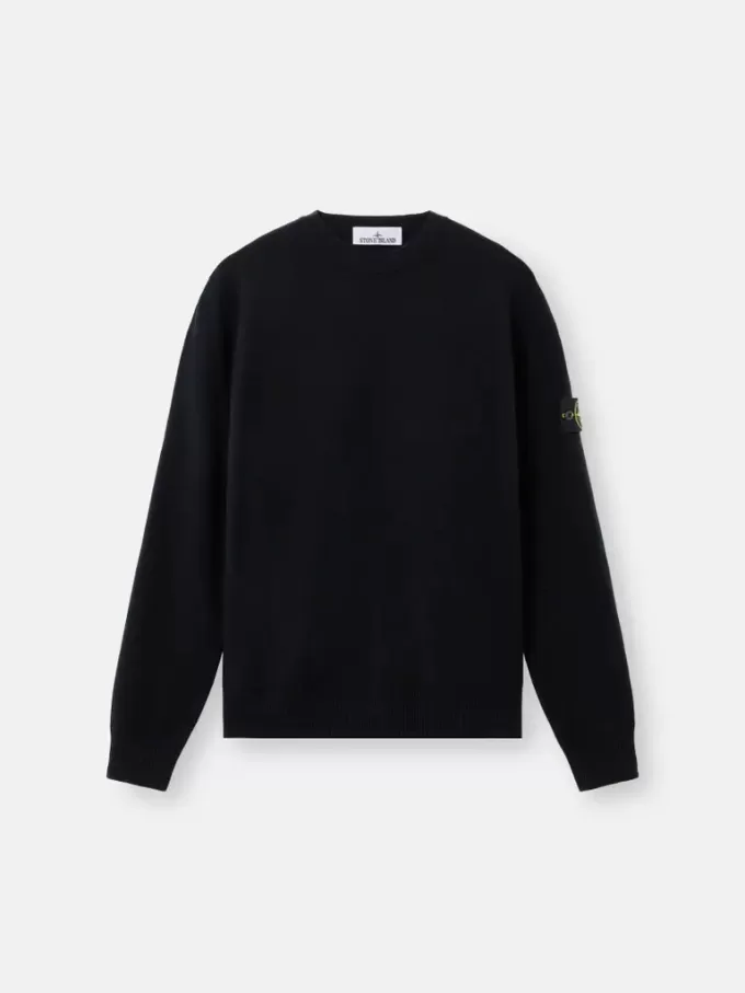 Maglione girocollo con dettagli a maglia rovesciata