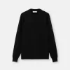 Maglione girocollo con dettagli a maglia rovesciata Maglione girocollo con dettagli a maglia rovesciata