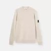 Maglione girocollo con dettagli a maglia rovesciata Maglione girocollo con dettagli a maglia rovesciata