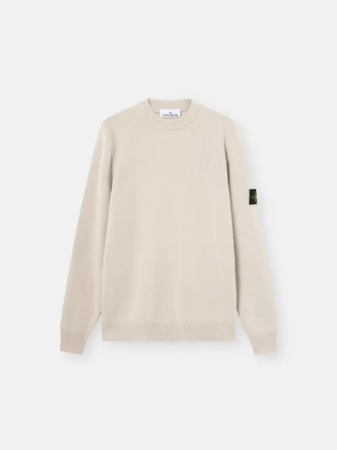 Maglione girocollo con dettagli a maglia rovesciata Maglione girocollo con dettagli a maglia rovesciata