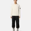 Maglione girocollo con dettagli a maglia rovesciata