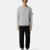 Maglione girocollo con dettagli a maglia rovesciata Maglione girocollo con dettagli a maglia rovesciata