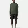 Maglione girocollo con dettagli a maglia rovesciata Maglione girocollo con dettagli a maglia rovesciata