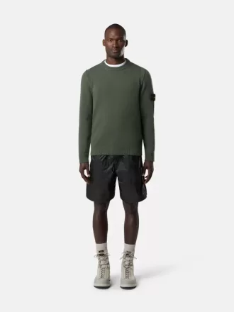 Maglione girocollo con dettagli a maglia rovesciata