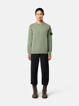 Maglione girocollo con dettagli a maglia rovesciata Maglione girocollo con dettagli a maglia rovesciata
