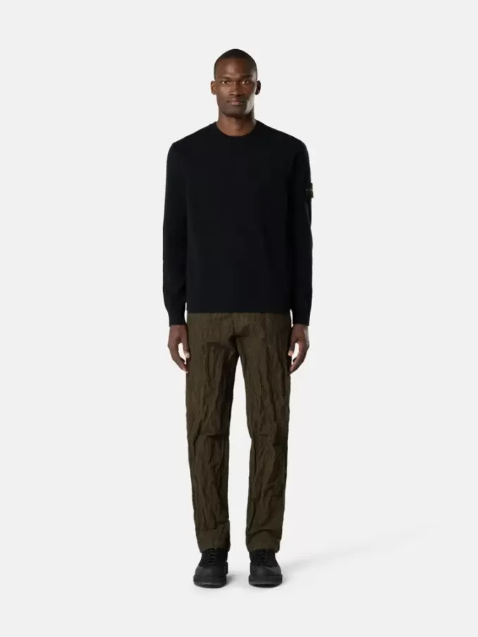 Maglione girocollo con dettagli a maglia rovesciata
