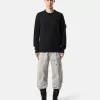 Maglione girocollo con dettagli a maglia rovesciata Maglione girocollo con dettagli a maglia rovesciata