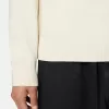 Maglione girocollo con dettagli a maglia rovesciata