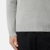 Maglione girocollo con dettagli a maglia rovesciata Maglione girocollo con dettagli a maglia rovesciata