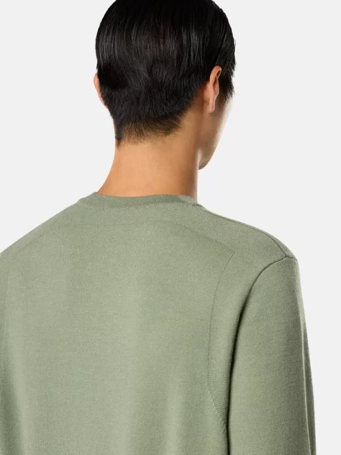 Maglione girocollo con dettagli a maglia rovesciata