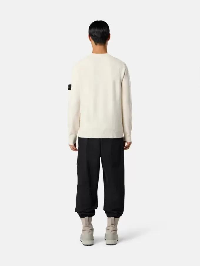 Maglione girocollo con dettagli a maglia rovesciata