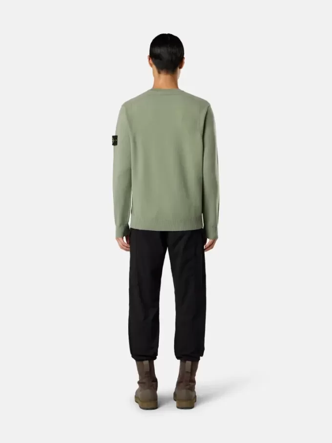 Maglione girocollo con dettagli a maglia rovesciata
