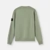 Maglione girocollo con dettagli a maglia rovesciata