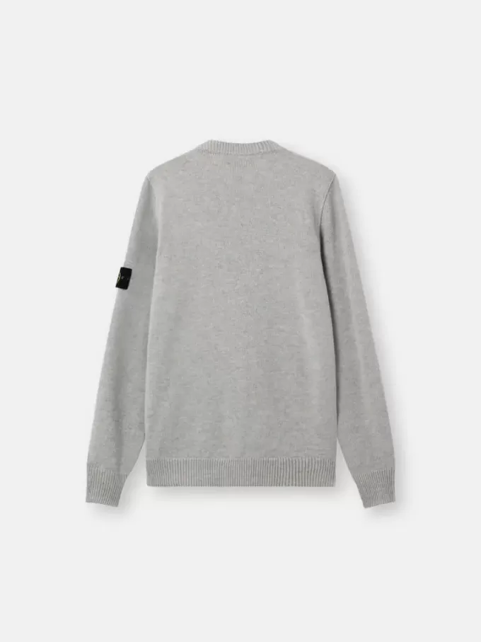 Maglione girocollo con dettagli a maglia rovesciata Maglione girocollo con dettagli a maglia rovesciata
