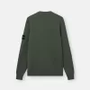 Maglione girocollo con dettagli a maglia rovesciata Maglione girocollo con dettagli a maglia rovesciata