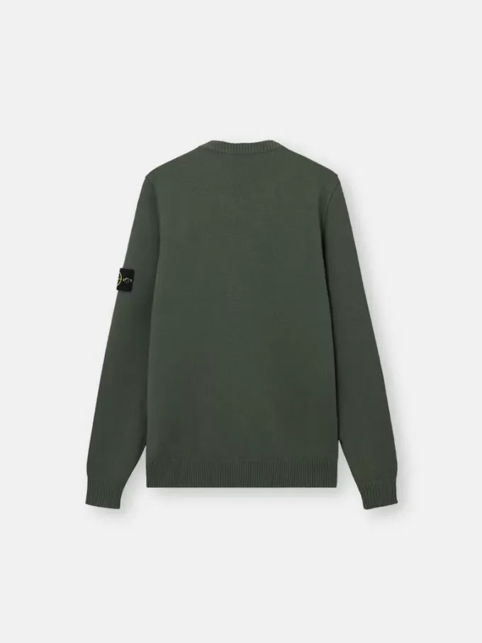 Maglione girocollo con dettagli a maglia rovesciata Maglione girocollo con dettagli a maglia rovesciata