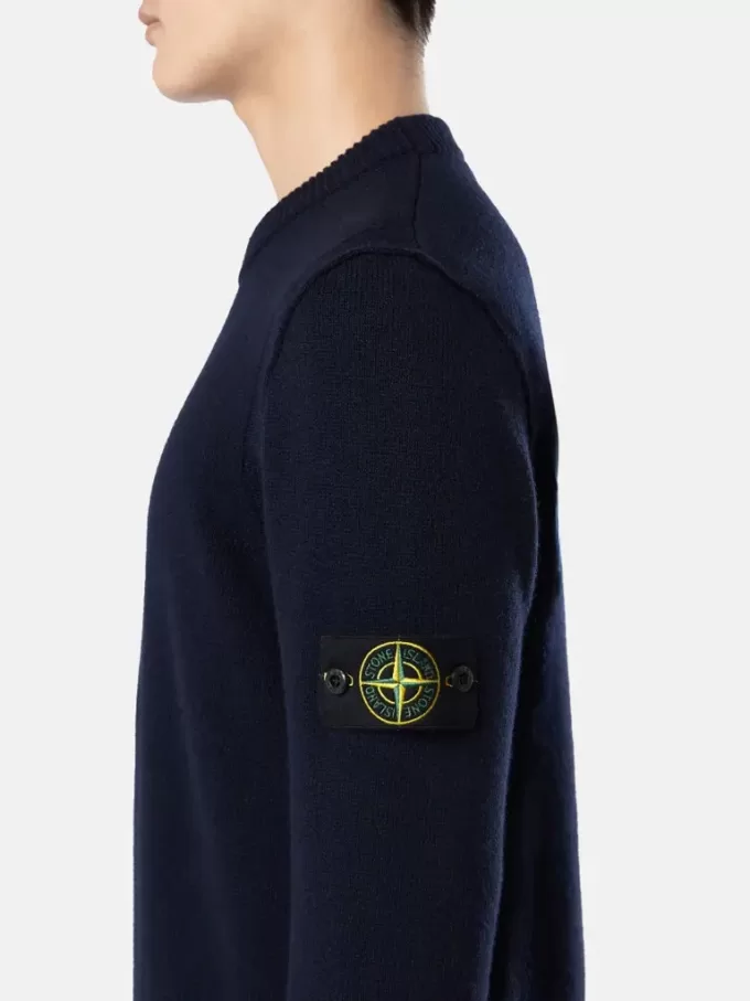 Maglione girocollo con dettagli cuciti Maglione girocollo con dettagli cuciti