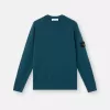 Maglione girocollo con maniche raglan e bordi a costine
