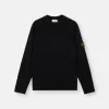Maglione girocollo con maniche raglan e bordi a costine