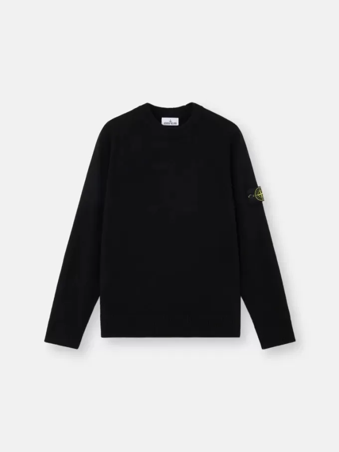 Maglione girocollo con maniche raglan e bordi a costine