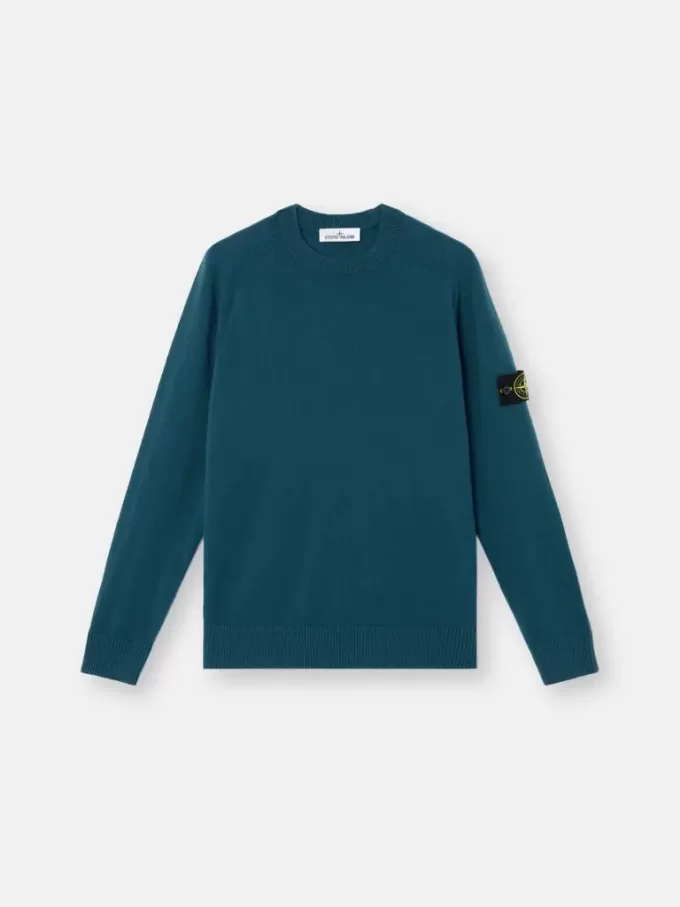 Maglione girocollo con maniche raglan e bordi a costine
