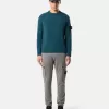 Maglione girocollo con maniche raglan e bordi a costine