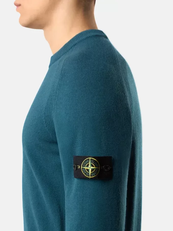 Maglione girocollo con maniche raglan e bordi a costine