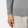 Maglione girocollo con maniche raglan e bordi a costine