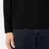 Maglione girocollo con maniche raglan e bordi a costine