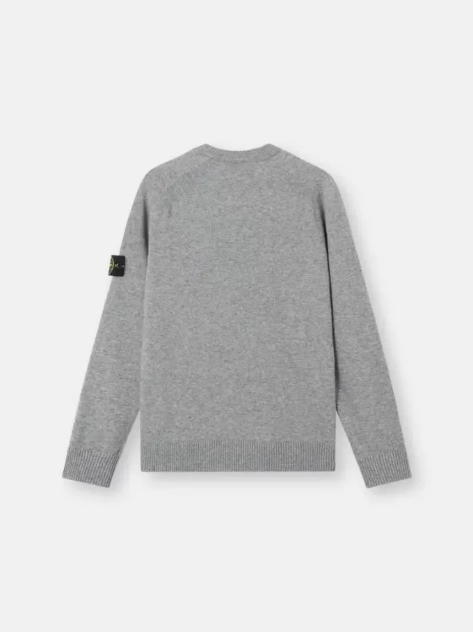 Maglione girocollo con maniche raglan e bordi a costine