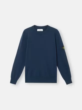 Maglione girocollo con piccoli dettagli arrotolati
