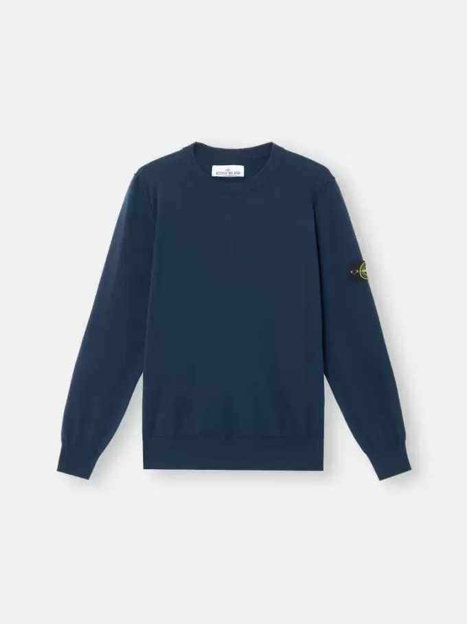 Maglione girocollo con piccoli dettagli arrotolati