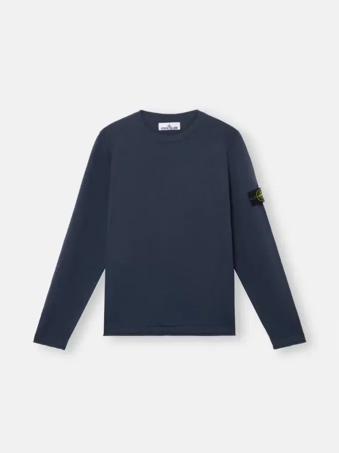 Maglione girocollo con piccoli dettagli arrotolati