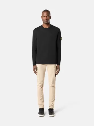 Maglione girocollo con piccoli dettagli arrotolati