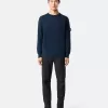 Maglione girocollo con piccoli dettagli arrotolati