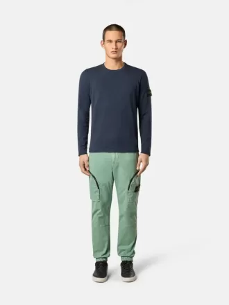 Maglione girocollo con piccoli dettagli arrotolati