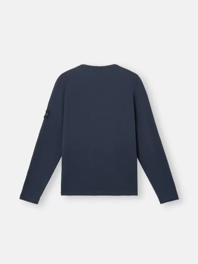 Maglione girocollo con piccoli dettagli arrotolati