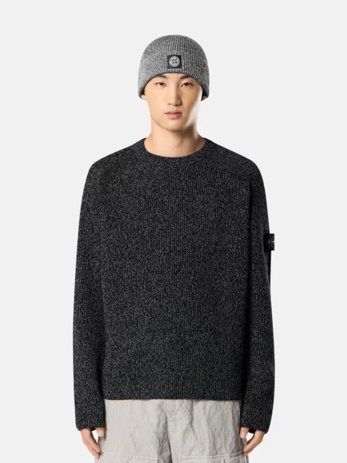 Maglione girocollo con rivestimento riflettente Maglione girocollo con rivestimento riflettente
