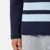 Maglione girocollo con tasca sul petto e stampa