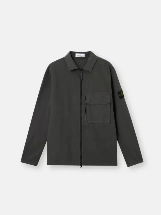 Overshirt comoda con tasche sul petto a strati Overshirt comoda con tasche sul petto a strati