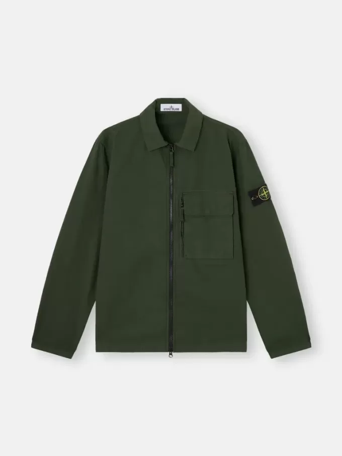 Overshirt comoda con tasche sul petto a strati Overshirt comoda con tasche sul petto a strati