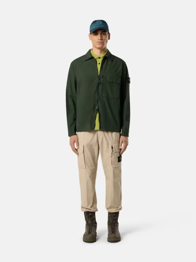 Overshirt comoda con tasche sul petto a strati Overshirt comoda con tasche sul petto a strati