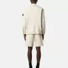 Overshirt comoda con tasche sul petto e chiusura a bottoni automatici Overshirt comoda con tasche sul petto e chiusura a bottoni automatici