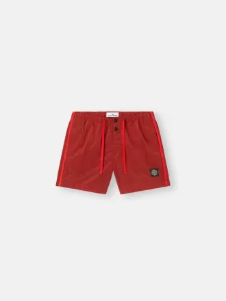Pantaloncini da bagno slim fit con tasche e fodera in rete Pantaloncini da bagno slim fit con tasche e fodera in rete