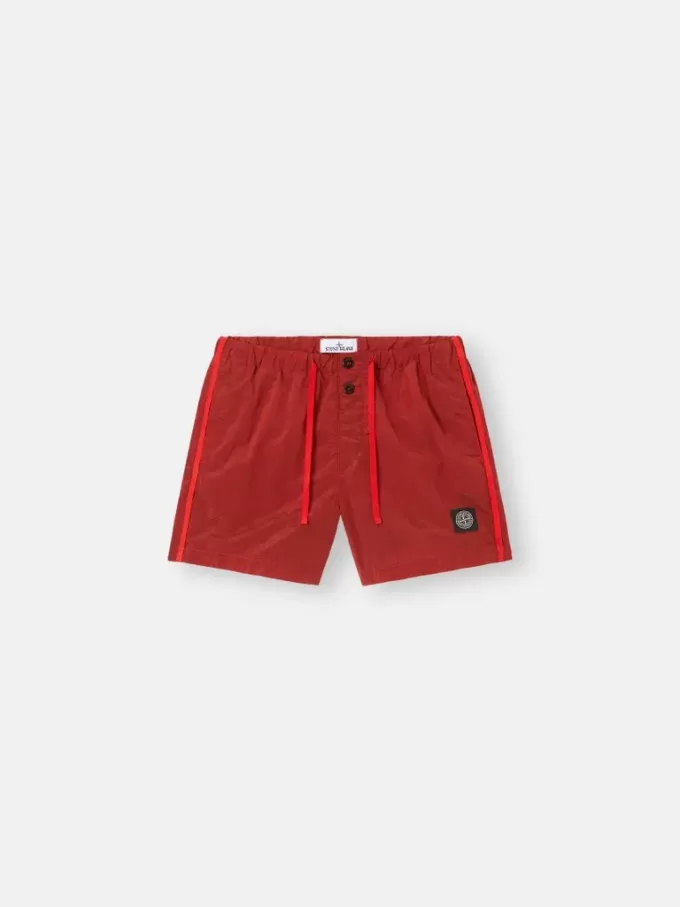 Pantaloncini da bagno slim fit con tasche e fodera in rete