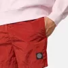 Pantaloncini da bagno slim fit con tasche e fodera in rete
