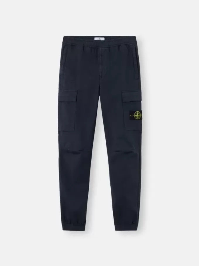 Pantaloni cargo dal taglio regolare e affusolato con elastico in vita Pantaloni cargo dal taglio regolare e affusolato con elastico in vita