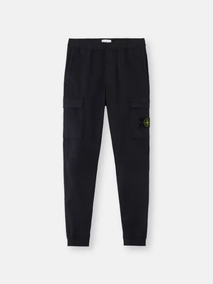 Pantaloni cargo dal taglio regolare e affusolato con elastico in vita Pantaloni cargo dal taglio regolare e affusolato con elastico in vita
