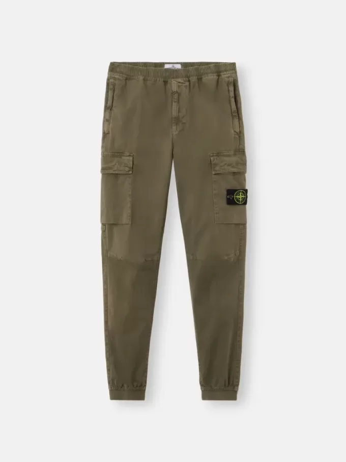 Pantaloni cargo dal taglio regolare e affusolato con elastico in vita Pantaloni cargo dal taglio regolare e affusolato con elastico in vita