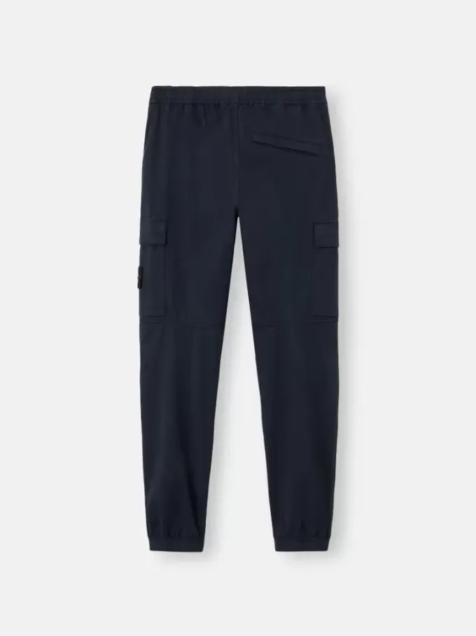 Pantaloni cargo dal taglio regolare e affusolato con elastico in vita Pantaloni cargo dal taglio regolare e affusolato con elastico in vita